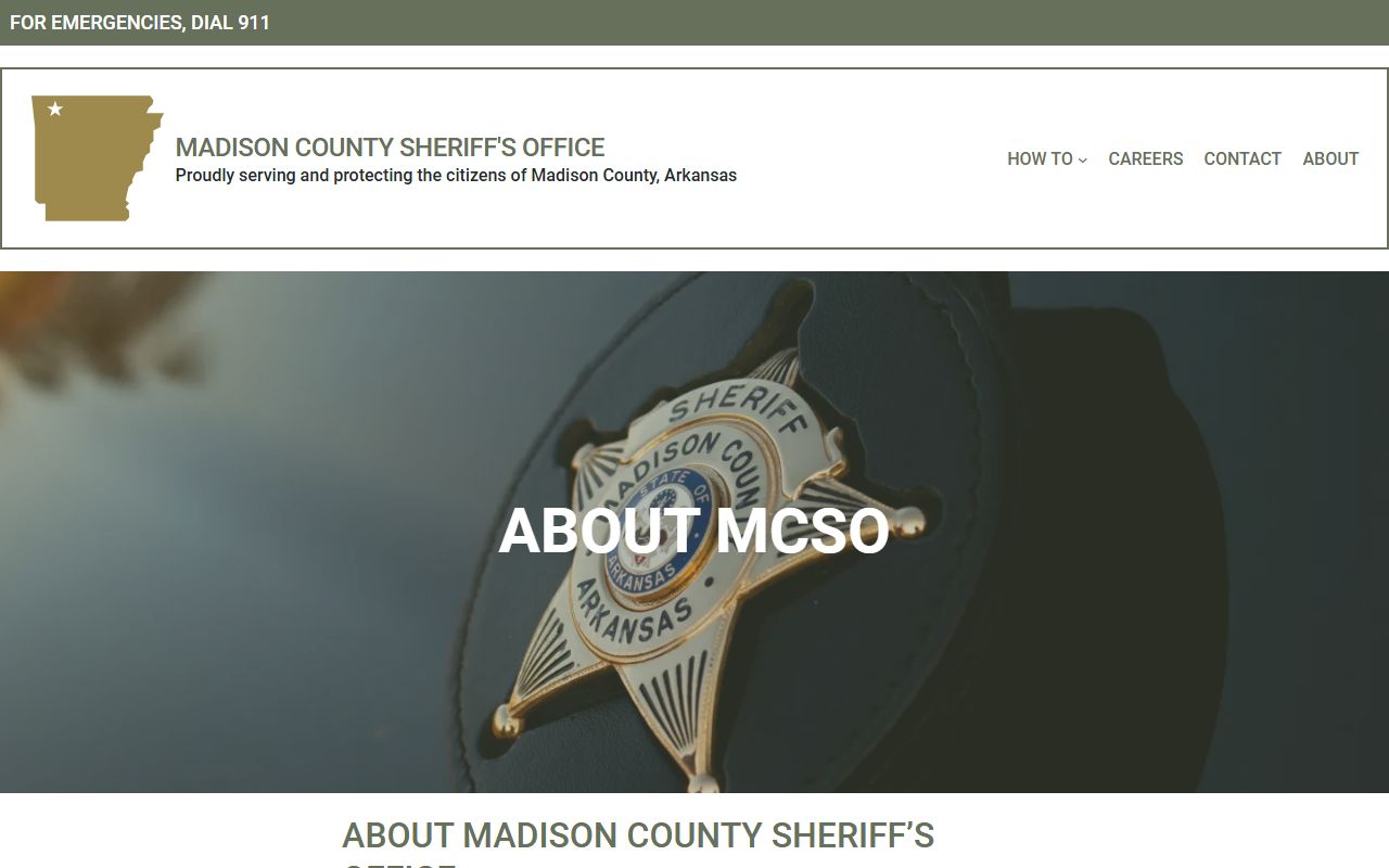 Madison County Jail sheriff office leadership and jail administrator information